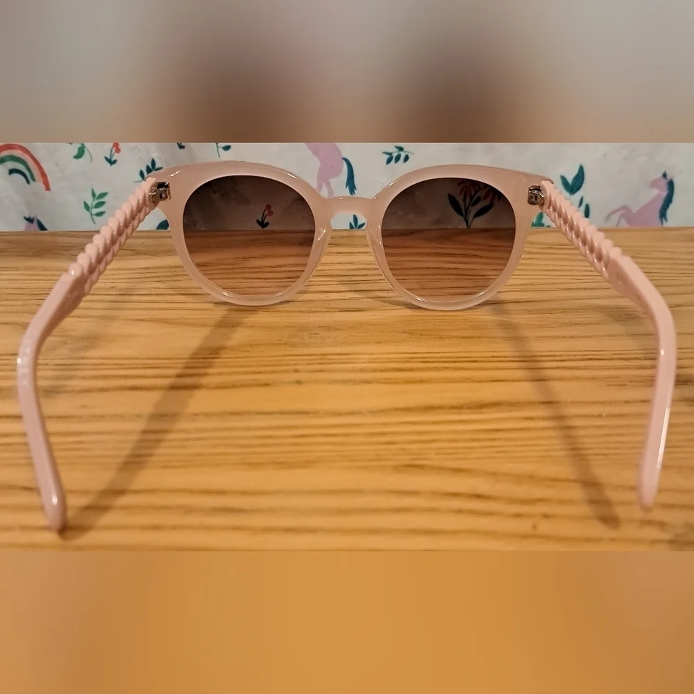 EUC Stella McCartney SC0234S Pink Braid Boho Neutral Cat Eye Sunglass Frames